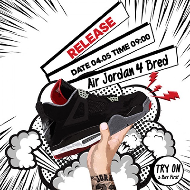 Air Jordan 4 Bred Release | Sneaker Cage Χαλάνδρι